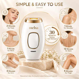 Melsa Épilateur à Lumière Pulsée IPL - Épilateur Professionnel pour une Peau Douce et Sans Poils